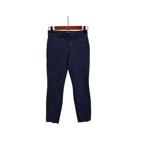 GAP Pants Navy Blue Striped Skinny Ankle Chino Casual Dress Pants Size 00